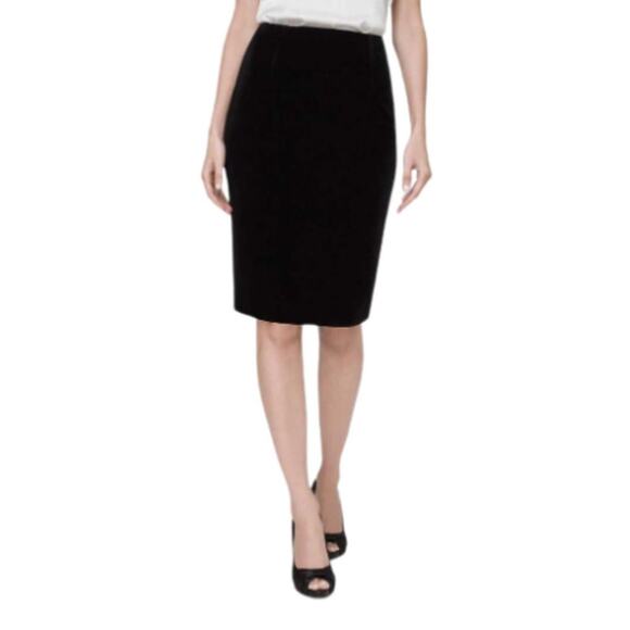 WHITE HOUSE BLACK MARKET Black Velvet Pencil Skirt, 8P, NWOT! - Picture 4 of 10